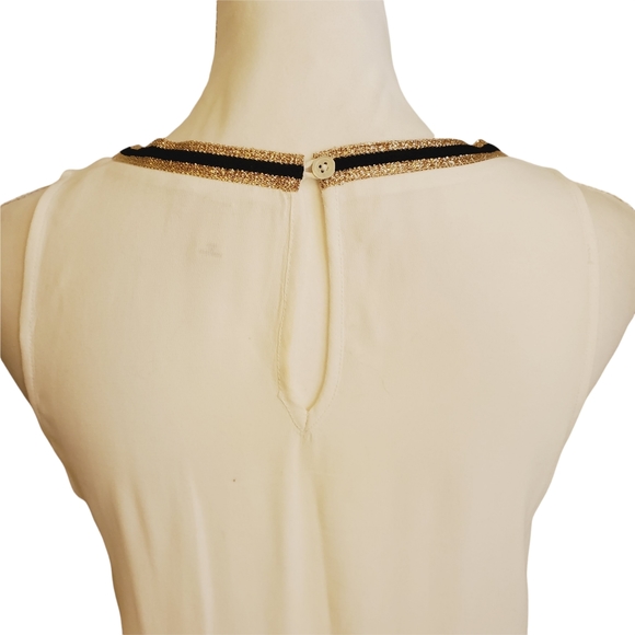 Soft Joie Metallic Stripe Round Neckline Tank Shell Top - Picture 6 of 10